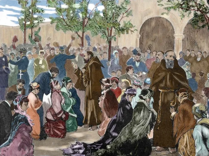 Framed Print : Expulsion of the Capuchin Fathers of their Convent of the Ru Framed Print : Expulsion of the Capuchin Fathers of their Convent of the Ru