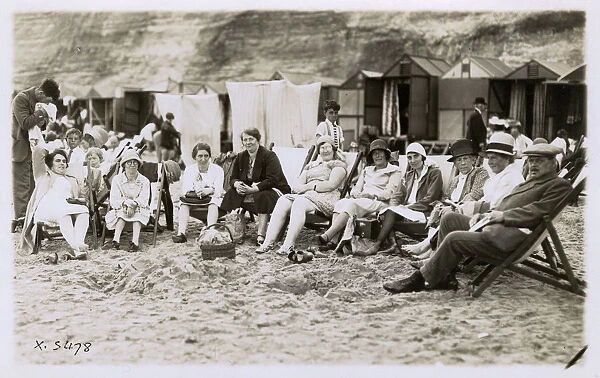 Extended British Family Group on the Beach - Bournemouth