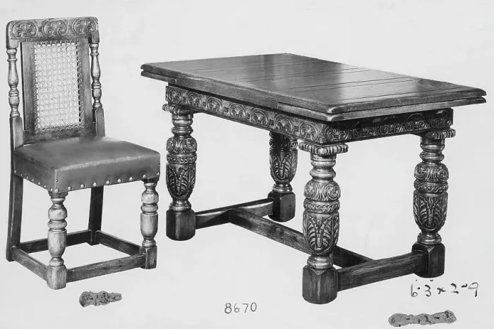 Framed Print : Extending table and chair Framed Print : Extending table and chair