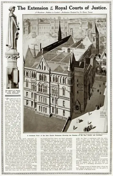 Framed Print : Extension of the Royal Courts of Justice, London Framed Print : Extension of the Royal Courts of Justice, London