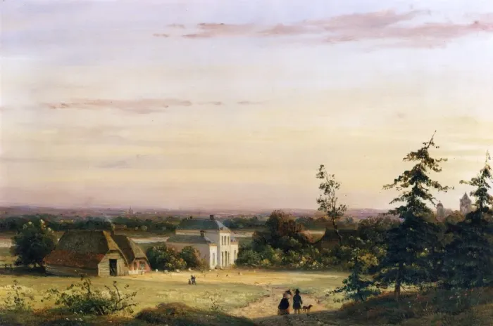 Framed Print : An Extensive Landscape with a Country House Framed Print : An Extensive Landscape with a Country House