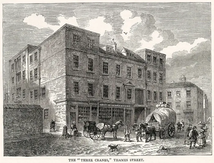 Framed Print : Exterior of the Three Cranes, coffee tavern Framed Print : Exterior of the Three Cranes, coffee tavern