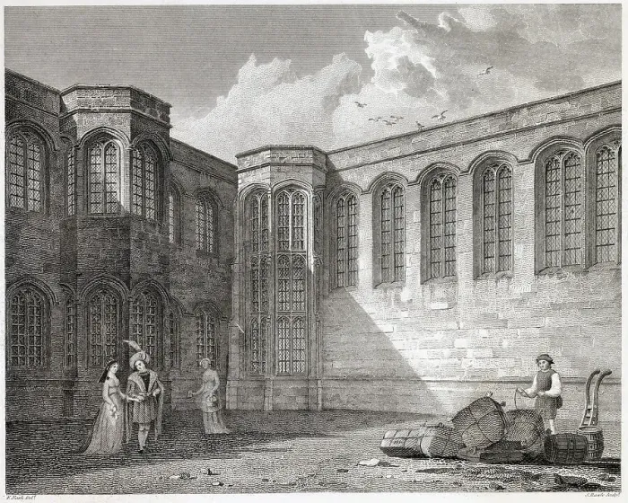 Framed Print : Exterior of Crosby Hall, Bishopsgate. Date: circa 1820 Framed Print : Exterior of Crosby Hall, Bishopsgate. Date: circa 1820
