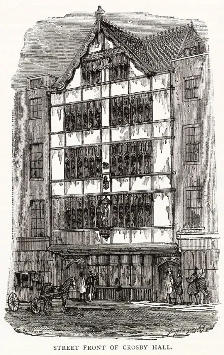Framed Print : Exterior of Crosby Hall, Bishopsgate, London Framed Print : Exterior of Crosby Hall, Bishopsgate, London