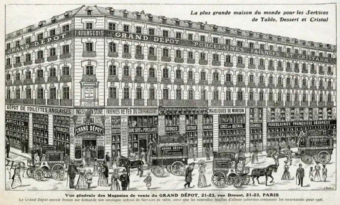 Framed Print : Exterior of Grand Depot 1906 Framed Print : Exterior of Grand Depot 1906
