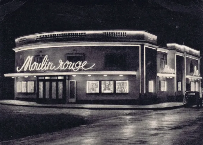 Framed Print : The exterior of the Moulin Rouge nightclub, Budapest, 1920s Framed Print : The exterior of the Moulin Rouge nightclub, Budapest, 1920s