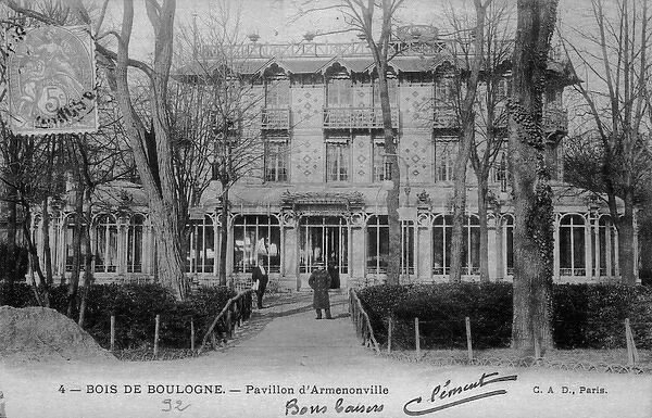 The exterior of The Pavillon d Armononville, Bois de Boulogn