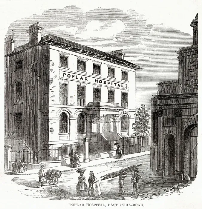 Framed Print : Exterior of the Poplar Hospital in east India Road, London Framed Print : Exterior of the Poplar Hospital in east India Road, London