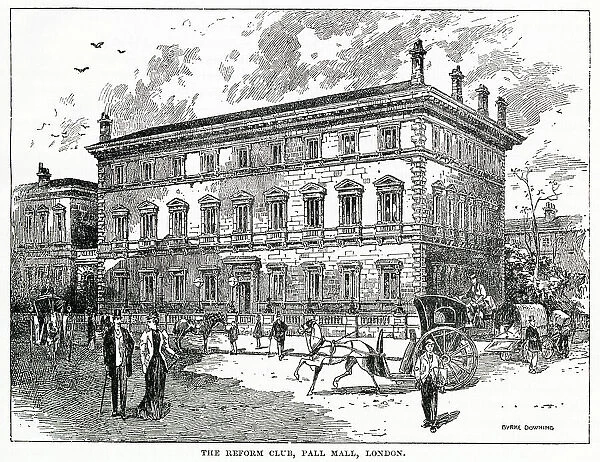 Exterior of the Reform Club, Pall Mall, London. Date: 1872