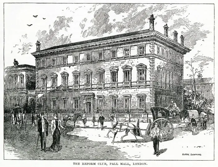 Framed Print : Exterior of the Reform Club, Pall Mall, London. Date: 1872 Framed Print : Exterior of the Reform Club, Pall Mall, London. Date: 1872