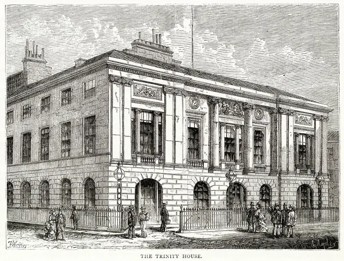 Framed Print : Exterior of Trinity House in Tower Hill, London, rebuilt after the Fire of London 1666. Date: circa 1750s Framed Print : Exterior of Trinity House in Tower Hill, London, rebuilt after the Fire of London 1666. Date: circa 1750s