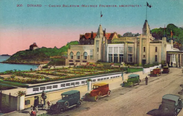 Framed Print : An exterior view of the Balneum Casino at Dinard, 1920s