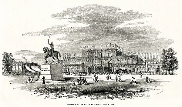 Exterior of Western entrance, Great Exhibition 1851