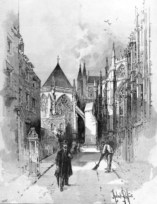 Framed Print : Exterior of Westminster Abbey, London, 1894 Framed Print : Exterior of Westminster Abbey, London, 1894