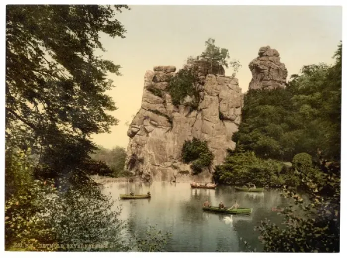Framed Print : Externstein, I. Detmold, Lippe, Germany Framed Print : Externstein, I. Detmold, Lippe, Germany