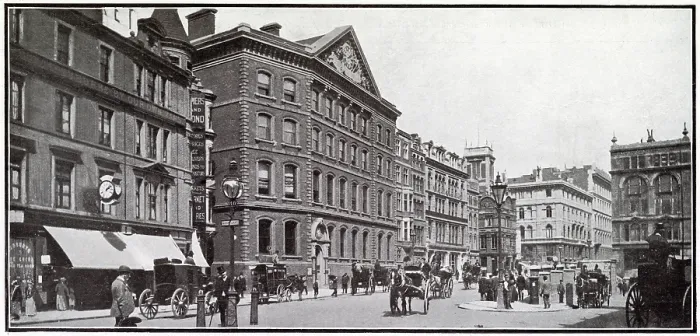 Framed Print : Exteror of the famous The Times office in Queen Victoria Street, London Date: 1908 Framed Print : Exteror of the famous The Times office in Queen Victoria Street, London Date: 1908