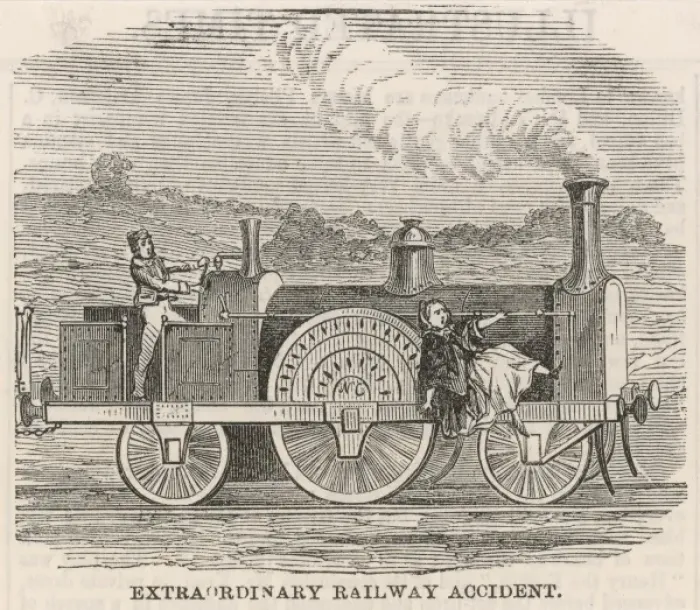 Framed Print : An extraordinary railway accident Framed Print : An extraordinary railway accident