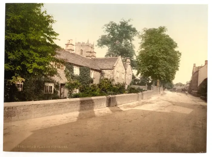 Framed Print : Eyam Plague Cottages, Derbyshire, England Framed Print : Eyam Plague Cottages, Derbyshire, England