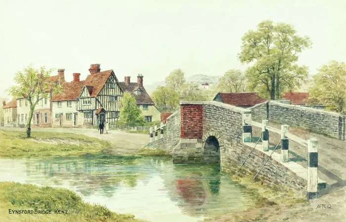 Framed Print : Eynsford Bridge, near Sevenoaks, Kent Framed Print : Eynsford Bridge, near Sevenoaks, Kent