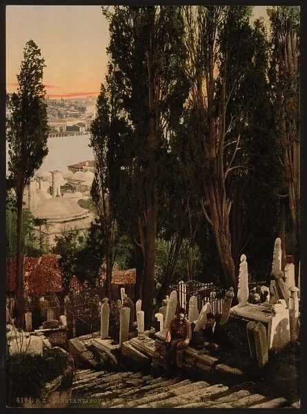 A part of the Eyoub (i. e. Uyup) cemetery, II, Constantinopl