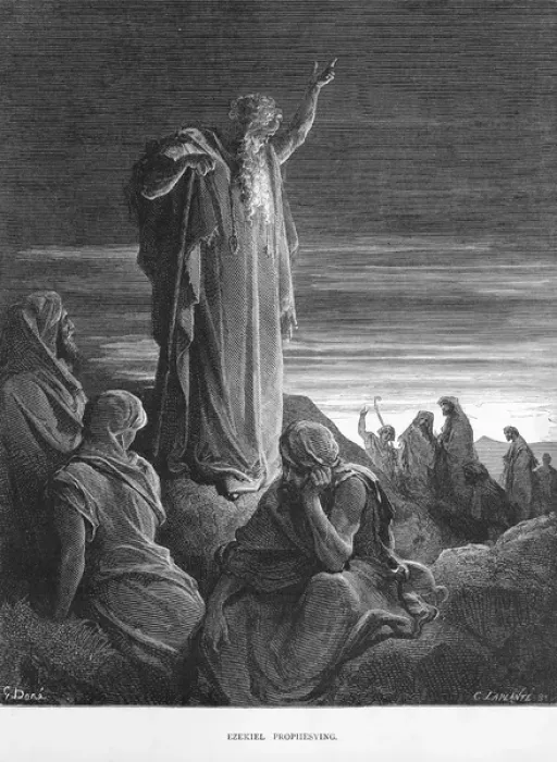 Framed Print : Ezekiel prophesying Framed Print : Ezekiel prophesying