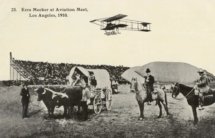 Framed Print : Ezra Meeker at aviation event, Los Angeles, USA Framed Print : Ezra Meeker at aviation event, Los Angeles, USA