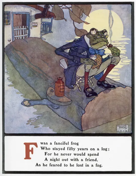 Framed Print : F was a fanciful frog Framed Print : F was a fanciful frog
