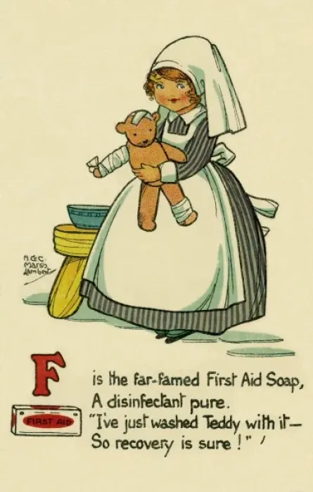 Framed Print : F is the far-famed First Aid Soap Framed Print : F is the far-famed First Aid Soap
