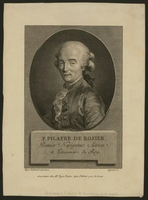 Framed Print : F. Pilatre de Rozier. Premier navigateur aerien et pensionai Framed Print : F. Pilatre de Rozier. Premier navigateur aerien et pensionai