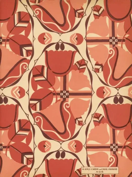 Framed Print : Fabric design, Art Gout Beaute, 1924 Framed Print : Fabric design, Art Gout Beaute, 1924