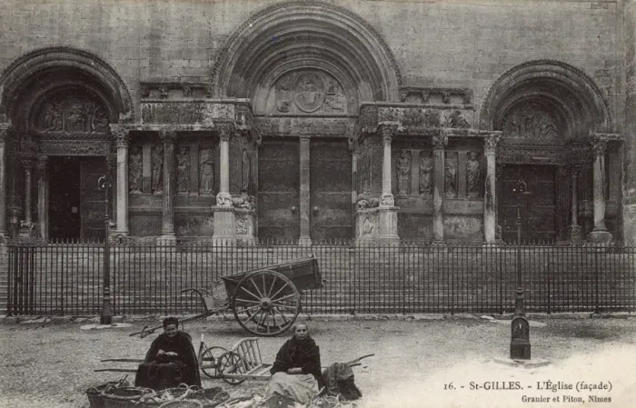 Framed Print : Facade of Abbey of Saint-Gilles, France Framed Print : Facade of Abbey of Saint-Gilles, France