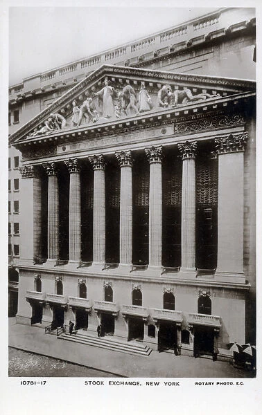 The facade of The New York Stock Exchange, NYC, USA