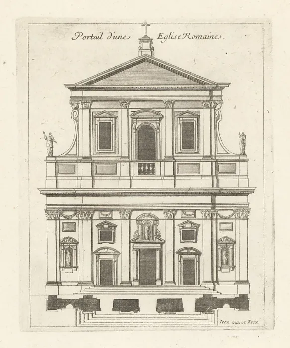 Framed Print : Facade of a Roman church Framed Print : Facade of a Roman church