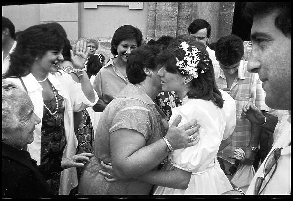 Faces at wedding in, Valencia, Spain