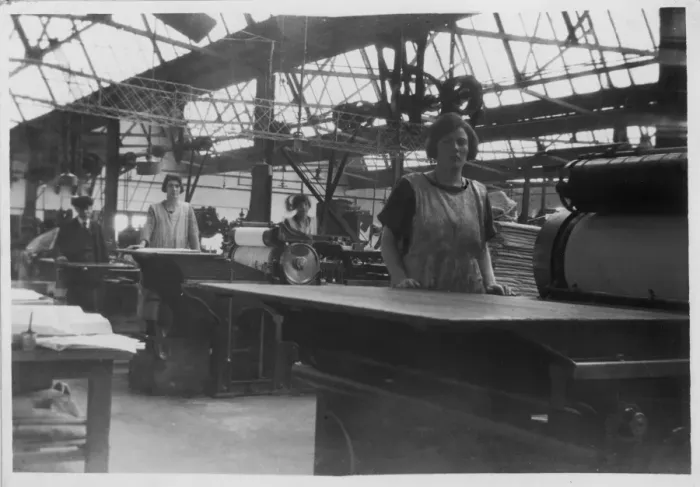 Framed Print : Factory Interior 1925 Framed Print : Factory Interior 1925