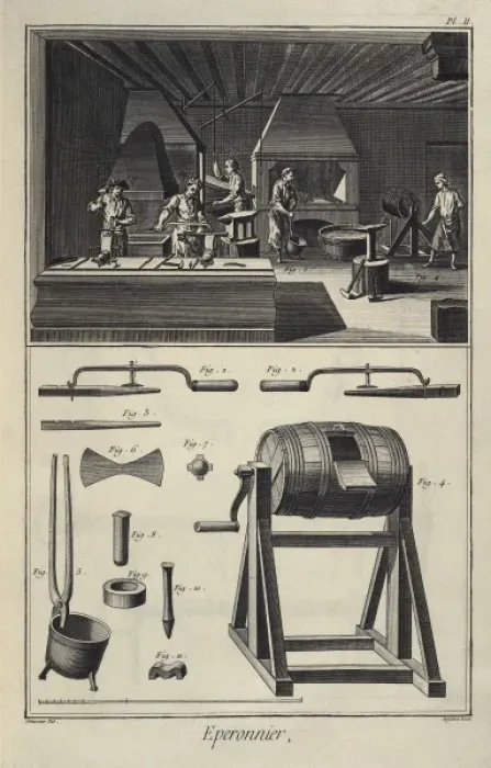 Framed Print : Factory of spurs. Plate 2 for article Eperonnier Framed Print : Factory of spurs. Plate 2 for article Eperonnier