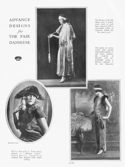 Framed Print : The fair Danseuse showing three London fashion outfits Framed Print : The fair Danseuse showing three London fashion outfits