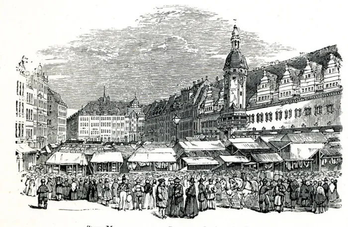 Framed Print : Fair in the Market Place, Leipzig, Germany Framed Print : Fair in the Market Place, Leipzig, Germany