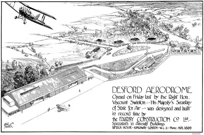 Framed Print : Fairby Construction Co Ltd: Desford Aerodrome Framed Print : Fairby Construction Co Ltd: Desford Aerodrome