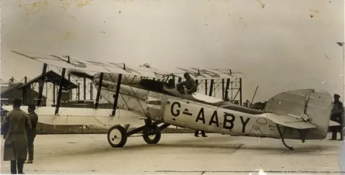 Framed Print : Fairey IIIF, G-aBY, which was flown by F / O C G Davies Framed Print : Fairey IIIF, G-aBY, which was flown by F / O C G Davies