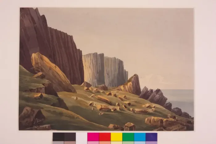 Framed Print : Fairhead Point from the Foot of the Greymans Path Framed Print : Fairhead Point from the Foot of the Greymans Path