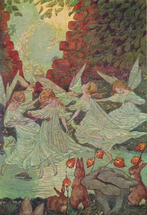Framed Print : Fairies by Hilda Miller Framed Print : Fairies by Hilda Miller