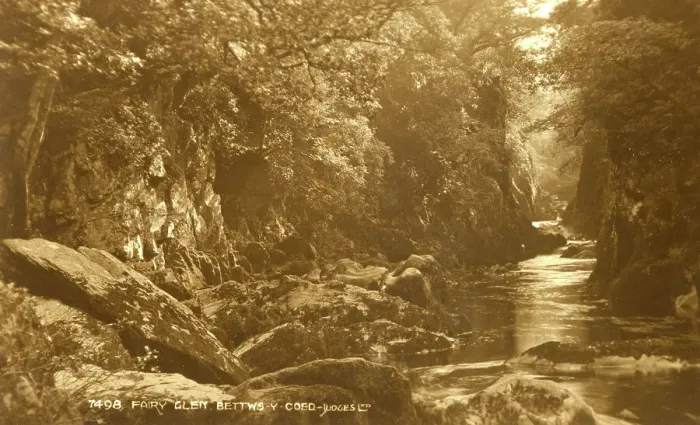 Framed Print : Fairy Glen Bettws-y-Coed Wales Judges Real Photo Framed Print : Fairy Glen Bettws-y-Coed Wales Judges Real Photo