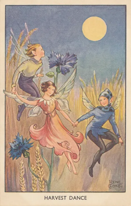 Framed Print : Fairyland. Harvest Dance. Fairies dancing in a cornfield under a full moon Framed Print : Fairyland. Harvest Dance. Fairies dancing in a cornfield under a full moon