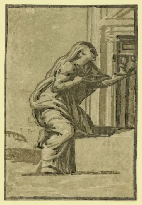 Framed Print : Faith. Allegorical print showing a woman as Faith Framed Print : Faith. Allegorical print showing a woman as Faith