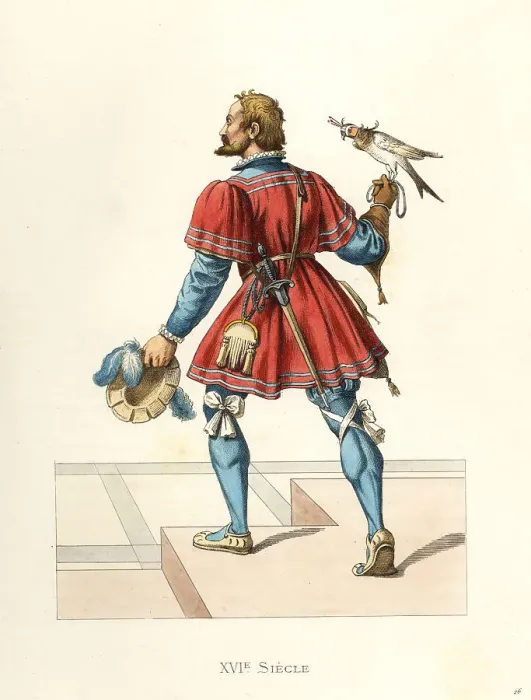 Framed Print : Falconer to the royal household of King Francis I, 16th century Framed Print : Falconer to the royal household of King Francis I, 16th century