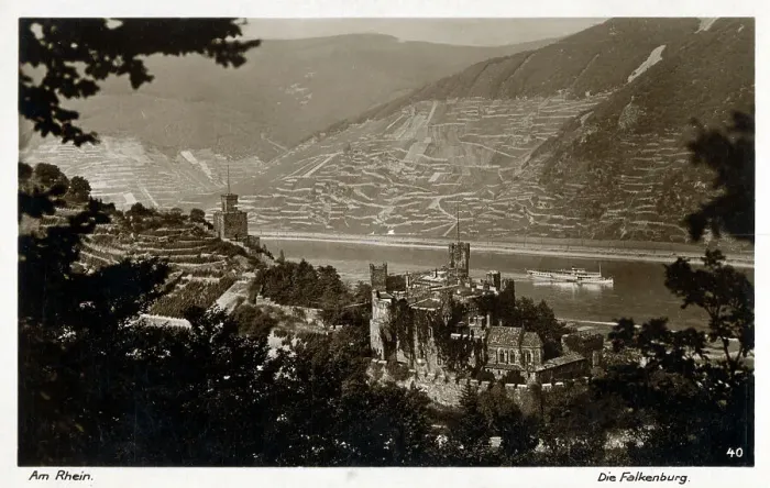 Framed Print : Falkenburg Castle, overlooking the River Rhine, Germany Framed Print : Falkenburg Castle, overlooking the River Rhine, Germany