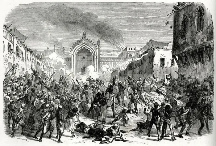 Framed Print : Fall of Lucknow, Indian Mutiny Date: 1858 Framed Print : Fall of Lucknow, Indian Mutiny Date: 1858