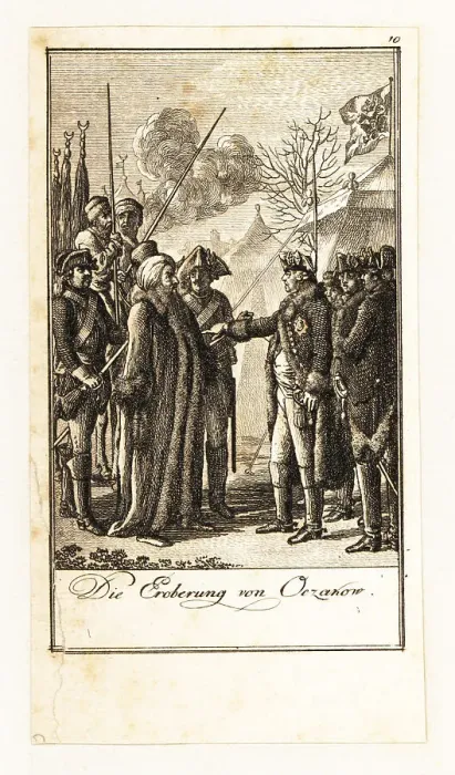 Framed Print : The fall of Ochakiv Fortress to the Russians, 18th century Framed Print : The fall of Ochakiv Fortress to the Russians, 18th century