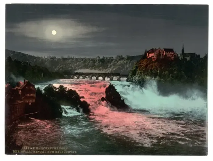 Framed Print : The Falls of the Rhine, by Bengal Light, Schaffhausen, Switz Framed Print : The Falls of the Rhine, by Bengal Light, Schaffhausen, Switz